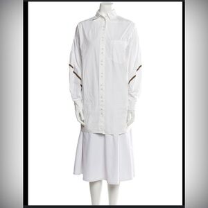 Lee Mathews White Shirt with Black Trim